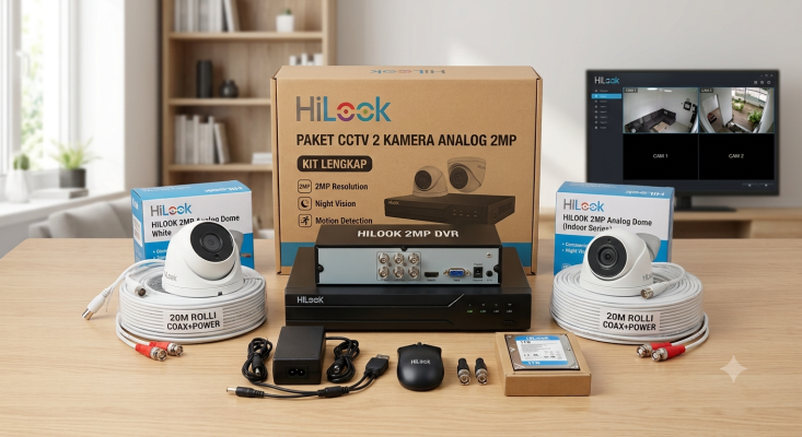 Paket CCTV 2 Camera 2MP